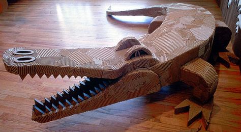 james-grashow-yazoo Cardboard Alligator, Zoomerang Vbs, Mystery Island, Cardboard City, Audubon Prints, Cardboard Cartons, Paper Mache Animals, Vbs Themes, Clever Halloween Costumes