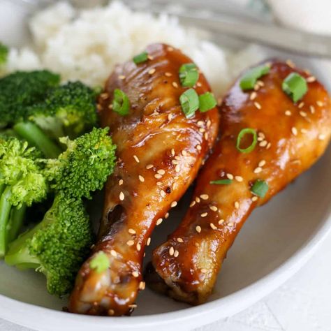 Baked Teriyaki Chicken Drumsticks Teriyaki Chicken Drumsticks Oven, Teriyaki Chicken Drumsticks, Chicken Drumsticks Oven, Drumsticks Oven, Farmhouse Cooking, Freezing Cooked Chicken, Baked Teriyaki Chicken, Caesar Chicken, Chicken Drumstick