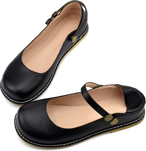 Amazon.com | 100FIXEO Women Buckle Ankle Strap Mary Jane Flat Shoes (7.5, Dark Brown) | Flats Shoe Mold, Mary Jane Flat Shoes, Shoe Business, Mary Jane Shoes Flat, Shoe Molding, Brown Flats, Mary Jane Flats, Amazon Com, Black Flats