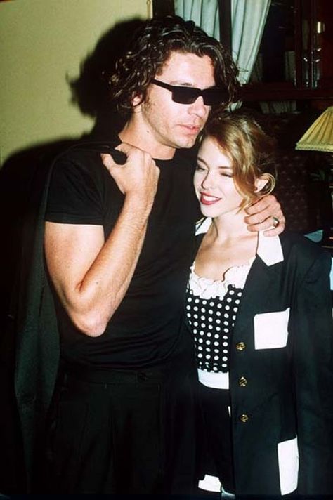 Kylie Minogue 90s, Best Celebrity Couples, Iconic 90s Fashion, Jason Donovan, Pretty Vibes, Natalie Imbruglia, Michael Hutchence, Pop Princess, Vintage Couples