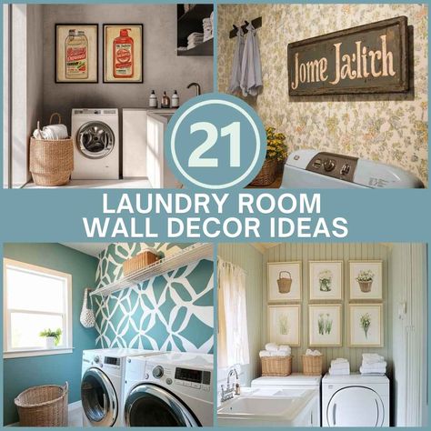 21 Inspiring Laundry Room Wall Decor Ideas Laundry Room Art And Decor Ideas, Laundry Room Wall Colors, Laundry Room Wall Decor Ideas, Laundry Room Artwork, Vintage Laundry Sign, Vintage Inspired Room, Laundry Room Wall, Fun Wall Art, Laundry Room Art