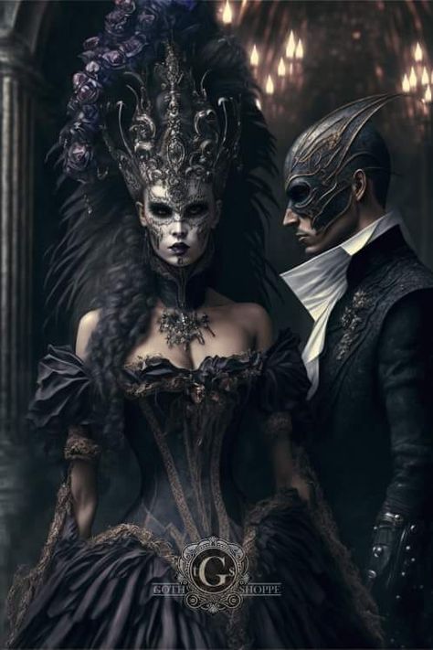 Goth Masquerade Ball, Gothic Masquerade Ball, Dark Fantasy Aesthetic Photography, Dark Masquerade Aesthetic, Masquerade Aesthetic Dark, Spooky Masquerade, Mascarade Ball Outfit, Masquerade Photoshoot, Dark Masquerade