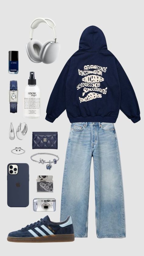 Outfit Navy, Vibes Outfit, Beauty Vibes, Skandinavian Fashion, Uni Outfits, Outfit Inspo Casual, Stockholm Fashion, Outfit Look, Simple Trendy Outfits