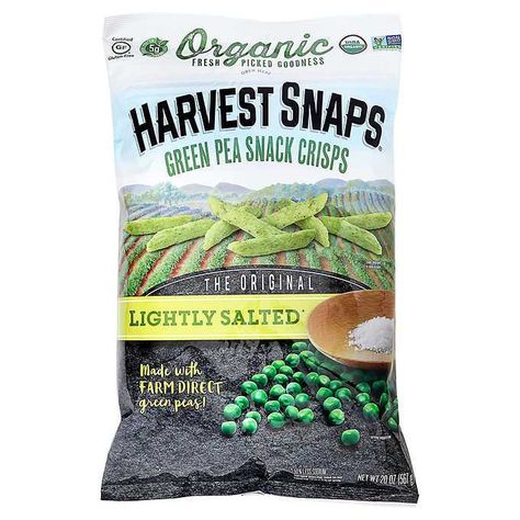 Kid-Friendly Snacks at Costco: Harvest Snaps Organic Green Pea Snap Crisps #costco #kidsnacks #kidfriendlysnacks #costcosnacks Vegan Costco, Dairy Free Products, Gluten Free Ramen, Pea Snacks, Harvest Snaps, Veggie Straws, Gluten Free Products, Gluten Free Biscuits, Veggie Snacks