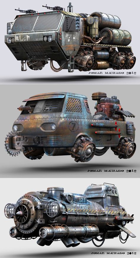 ArtStation - Heavy Metal., Jomar Machado Jomar Machado, Cyberpunk Inspiration, Dieselpunk Vehicles, Hover Car, 3d Karakter, Flying Cars, Steampunk Airship, Sculptures Art, Concept Vehicles