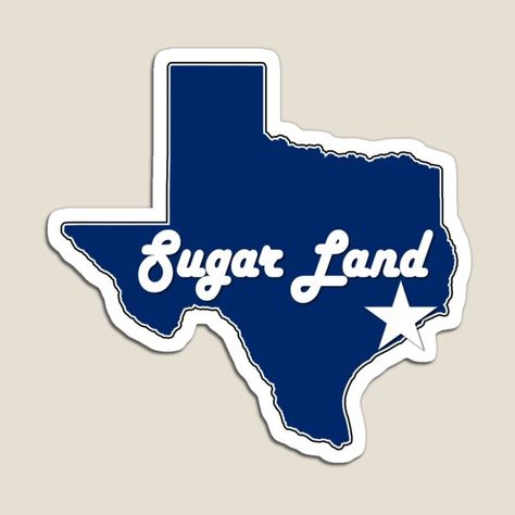 A unique design for folks from Sugar Land, Texas, and anybody who loves the city. Featuring a navy blue map of Texas with "Sugar Land" in bold white text and the iconic Lone Star of Texas directly over Sugar Land on the map. The navy blue color is the same • Millions of unique designs by independent artists. Find your thing. Map Of Texas, Texas Lone Star, Sugar Land Texas, Blue Map, Texas Map, Sugar Land, Lone Star State, State Map, Navy Blue Color