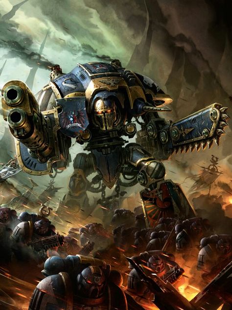 Warhammer 40k Space Marine Art, Imperial Knight, Warhammer 40k Art, Arte Robot, Warhammer 30k, Knight Art, Warhammer Art, Warhammer 40k Artwork, Warhammer Fantasy