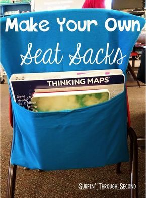 Easy and Affordable Seat Sacks-Great way to make extra storage in your classroom! Seat Sacks, Organization Classroom, Classroom Seating, Classroom Organisation, Classroom Storage, Diy Classroom, New Classroom, Teacher Organization, Creative Classroom