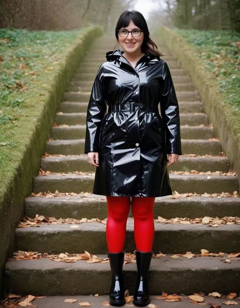 Black Mac, Rain Mac, Rainwear Girl, Black Raincoat, Rubber Raincoats, Rainwear Fashion, Vinyl Raincoat, Plastic Raincoat, Vinyl Clothing