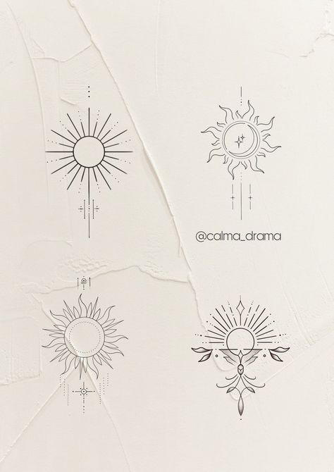 Body Tattoo Design Drawings, Following The Sun Tattoo, Sun Tattoos Ideas, Lotus Flower And Sun Tattoo, I Am The Sun Tattoo, Elegant Sun Tattoo, Drama Tattoo Ideas, Swirl Sun Tattoo, Sun Tattoo Sternum