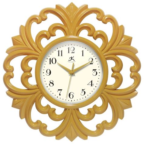 Canora Grey Siebeld Round Plastic Wall Clock 15.5 Inches | Wayfair Wisteria Wall, Decorative Wall Clock, White Face, Clock Wall Decor, Decor Furniture, Aa Battery, Wisteria, Home Look, Home Decor Furniture