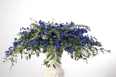 Casket Spray Flowers | Vickies Flowers | Brighton Co Brighton Colorado, Casket Spray, Casket Flowers, Sympathy Arrangements, Casket Sprays, Blue Delphinium, Memorial Flowers, Sympathy Flowers, Flower Spray