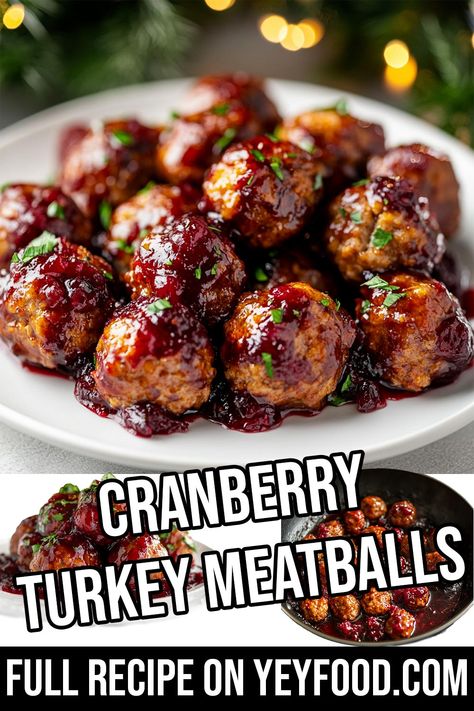 Turkey Cocktail Meatballs, Turkey Meatball Appetizer Recipes, Crockpot Cranberry Meatballs, Blueberry Meatballs, Meatball Appetizer Sauce, Frozen Turkey Meatball Recipes, Turkey Meatball Appetizer, Crockpot Turkey Meatballs, Turkey Cranberry Meatballs