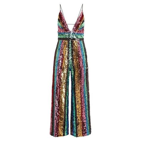 Rainbow Sequin Jumpsuit, Disco Formal Dress, Jumpsuit Sequin, Plunge Jumpsuit, Jumpsuit Dresses, Cl Fashion, Free People Jumpsuit, Harry Styles Outfit, Free People Romper