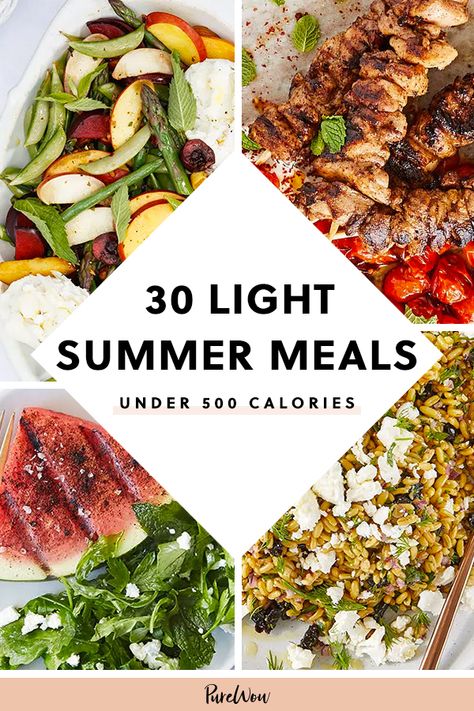 Meals Under 500 Calories, Light Summer Meals, Lunch Easy, Easy Summer Dinners, Healthy Summer Dinners, Summer Meals, Summer Recipes Dinner, Summer Recipe, Easy Summer Meals