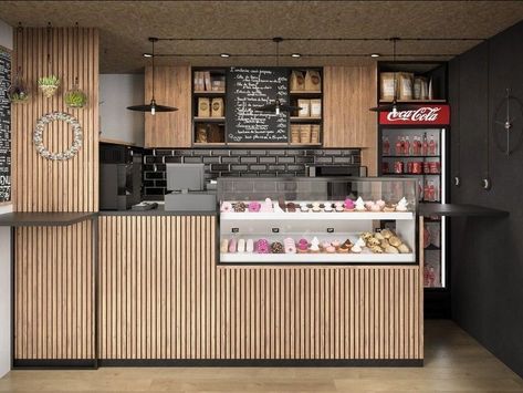 Lobby Cafe, Mini Cafeteria, Canteen Design, Commercial Kitchen Design, Cafe Display, Bar Counter Design, Cafe Counter, Bakery Shop Design, Bakery Design Interior