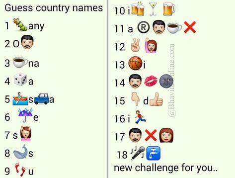 Whatsapp Puzzle Guess Country Names Biscuit Names, Whatsapp Games, Guess The Emoji Answers, Emoji Words, Pencil Games, Emoji Answers, Dare Messages, Guess The Emoji, Quiz Ideas