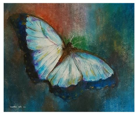 Butterfly With Oil Pastels, Butterfly Oil Pastel, Oil Pastel Butterfly, Butterfly Art Drawing, Pastel Butterflies, Oil Pastel Art, Resin Jewelry Making, Butterfly Drawing, Chalk Pastels