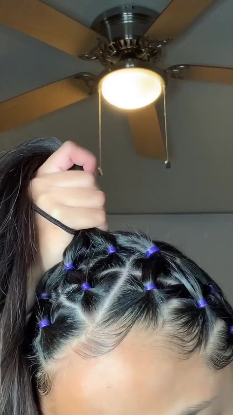 rubberband + half ponytail 💗comment what you would like to see next, i hope you enjoy <3 #fyp #hairtutorial #baddiehairstyle Rubber Band Hairstyles Natural Hair Puff, Crisscross Rubberband Hairstyle, Cute Hairstyles With Rubber Bands, Rubber Band Hairstyles Natural Hair, Straight Ponytail Hairstyles, Rubber Band Hairstyles, Baby Girl Hairstyles Curly, Hair Rubber Bands, Hair Patterns