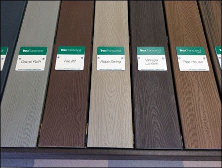 Trex Color-Coded Deck Display – Fixtures Close Up Trek Deck Colors, Trek Deck Ideas Design, Patio Hammock Ideas, Trex Composite Decking Colors, Trex Front Porch Ideas, Trex Decking Ideas, Trek Deck Ideas, Trex Decking Colors, Trex Deck Ideas