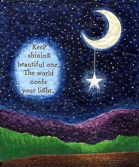 Moon And Stars Art, Childrens Room Art, Zen Life, Bright Moon, Art Stars, Stars Art, Art Night, Slaap Lekker, Shine Your Light