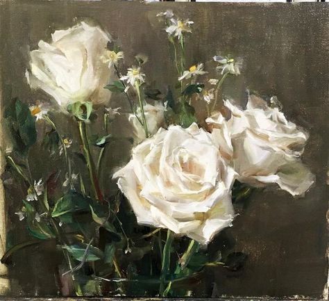 Painting Roses, Contemporary Realism, Rose Oil Painting, Floral Still Life, Painter Artist, Angel Painting, Still Life Paintings, Life Paintings, Oil Painting Flowers