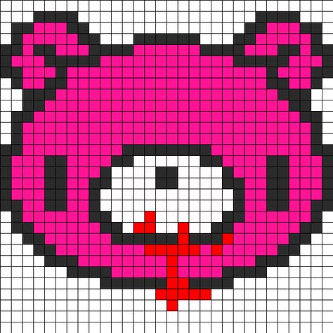 Crochet Gloomy Bear, Gloomy Bear Pattern, Gloomy Bear Pixel Art, Gloomy Bear Crochet Pattern, Gloomy Bear Pixel Art Grid, Gloomy Bear Perler Bead Patterns, Scene Gloomy Bear, Gloomy Bear Perler, Gloomy Bear Kandi