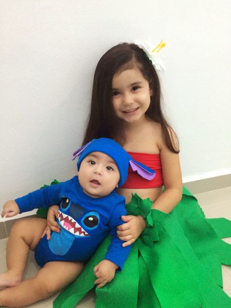 Lilo And Stitch Costume Kids, Brother And Sister Halloween Costumes, Pesto Tortellini Skewers, Brother Sister Halloween, Brother Sister Halloween Costumes, Sibling Costumes, Sister Halloween Costumes, Lilo And Stitch Disney, Tortellini Skewers