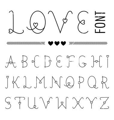 Image result for hand drawn valentines Hand Lettering Alphabet Fonts, Love Font, Alfabet Font, Lettering Styles Alphabet, Bullet Journal Font, Journal Fonts, Writing Fonts, Alfabet Letters, Hand Lettering Art