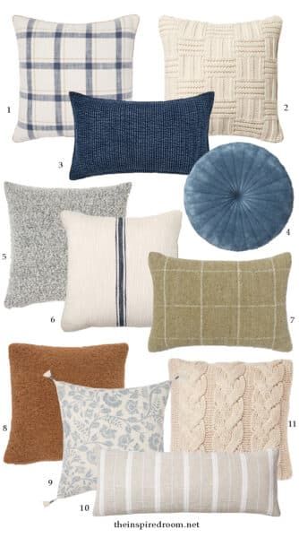 The Ultimate Decorative Pillows Roundup 9 Pretty Pillow Pairing Combinations! Pillow Combinations, Plaid Pillow, Pretty Pillow, Home Decorating Ideas, Affordable Furniture, Floral Pillows, Stripe Pillow, Velvet Pillows, Round Up