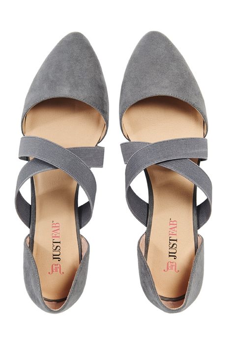 A super cool take on the flat, Cati features a d’Orsay silhouette with a crossed elastic strap over the center of the foot. Faux suede.... Daily Shoes, Strappy Sandals Flat, Toe Post Sandals, Cute Flats, Studded Heels, Weekend Style, Grey Shoes, If The Shoe Fits, Womens Wedges