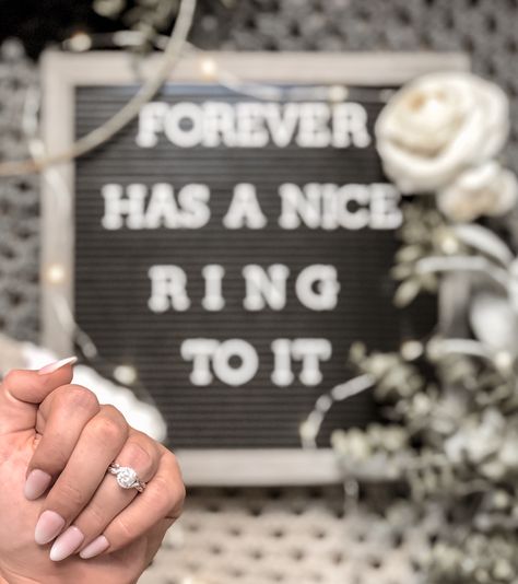 Forever has a nice ring to it. Check out my wedding day nails and my amazing ring with its new band! Proposal Announcement, Wedding Day Nails, Engagement Announcement Photos, Engagement Pictures Poses, Moody Wedding, Future Wedding Plans, Engagement Announcement, Engagement Photo Poses, Social Media Engagement