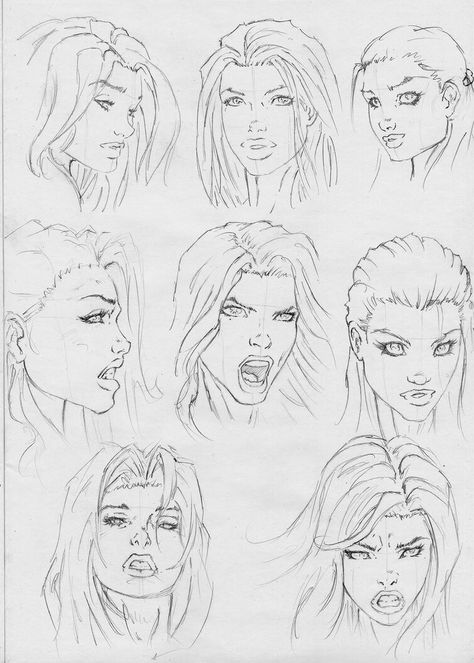 Female facial references Shape Drawing, Female Face Drawing, Comic Face, Comic Book Drawing, Female Faces, Comic Book Art Style, Comic Style Art, Comic Book Style, Comic Drawing