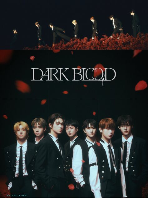 #ENHYPEN #엔하이픈 #DARKBLOOD #EN_NEW Dark Blood Concept Photo, Concert Poster Design, Pop Posters, Insta Profile, Dark Blood, Kpop Drawings, Different Words, Louis Vuitton Boots, Grow Together