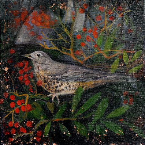 Catherine Hyde, Contemporary Folk Art, Bird Illustration, Wildlife Art, Birds Painting, Bird Art, Painting Inspiration, Madonna, Pet Portraits