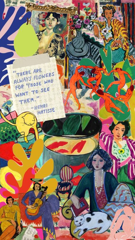 #henrimatisse #matisse #fineart #painter #painteraesthetic Henri Matisse Wallpaper, Henri Matisse Collage, Matisse Aesthetic, Fauvist Art, Fauvism Art, Gcse Art Sketchbook, Canvas Paint, Book Wall, Matisse Art