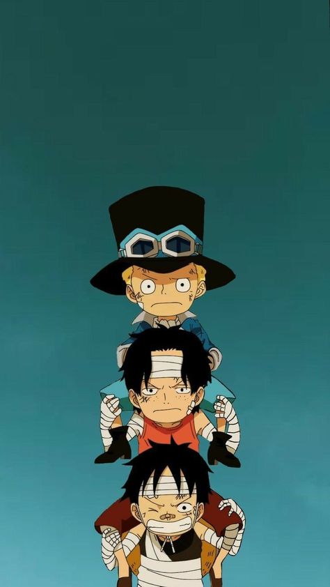 Luffy Ace Sabo, Luffy Ace, One Piece Wallpaper, Ace Sabo Luffy, In Love With Him, Cute Character, People Fall In Love, Monkey D Luffy, One Piece