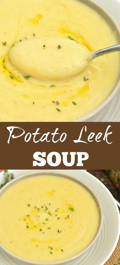 Creamy Soups Smooth, Smooth Soups, Inn Keeper, Potato Leek Soup Recipe, Creamy Soups, Meal Rotation, Freezer Dinners, Potato Leek, Potato Leek Soup