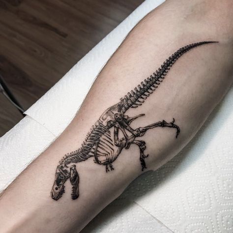 Velociraptor Skeleton Tattoo, Dinosaur Skeleton Tattoo, Otto Tattoo, Velociraptor Tattoo, Scientific Tattoo, T Rex Tattoo, Dinosaur Tattoo, Tattoos For Men And Women, 16 Tattoo