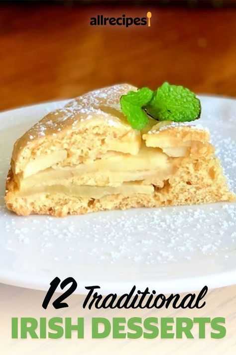 St Patricks Desserts, Irish Dinner Recipes, Irish Dessert Recipes, St Patricks Food, Yellow Cartoon Characters, Irish Dinner, Irish Apple Cake, Irish Recipes Authentic, Irish Bread