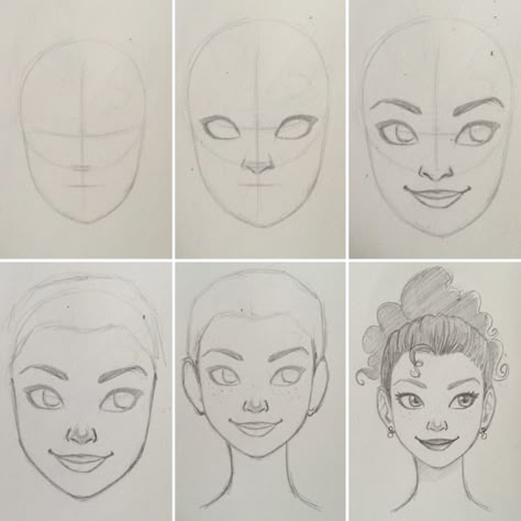 Drawing Tutorial Face Drawing Tips Step By Step, Disney Faces Drawings, Cute Face Reference Drawing, Drawing Faces For Beginners Step By Step, Basic Face Sketch Tutorial, Face Portrait Drawing Tutorial, Basic Sketching For Beginners Face, Portrait Sketches Simple Step By Step, Beginner Portrait Drawing