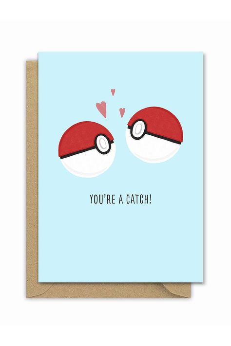 Shop nerdy Valentine's greeting cards | Make the Pokémon lover in your life smile with this cute, geeky greetings card! For fans of Nintendo, gaming, card games. Nerdy Valentines Cards, Pokemon Valentine Cards, Pokemon Valentine, Nerdy Valentines, Pokemon Craft, Couples Love, Nerdy Gifts, Valentine Anniversary, Nerd Gifts