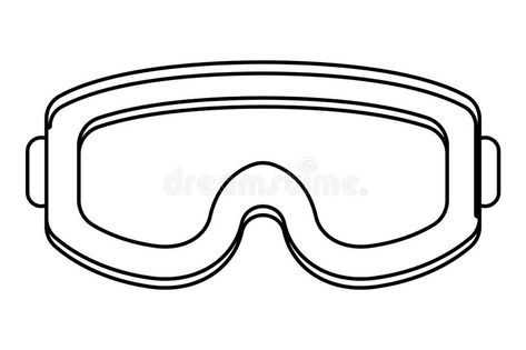 Safety Goggles Drawing, Science Goggles Drawing, Goggles Drawing Reference, Cartoon Goggles, Science Goggles, Goggles Illustration, Water Theme Preschool, Goggles Drawing, Apre Ski