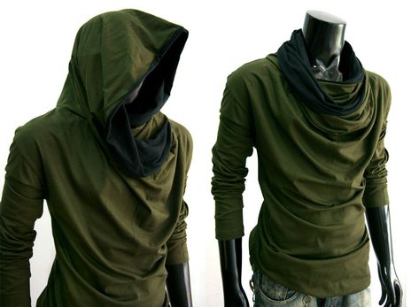 Mens Cowl, Cowl Neck Shirt, Cowl Neck Hoodie, Hooded Shirt, Gym Shirts, Neck Hoodie, Athletic Outfits, E Bay, Mens Sweatshirts Hoodie