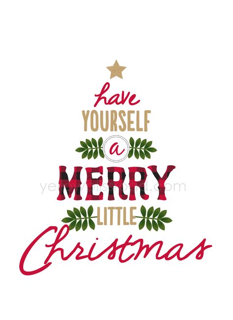 Have Yourself a Merry Little Christmas Rustic Sign - Yellow Bliss Road FREE Print & Frame Free Christmas Printables, Christmas Charms, Noel Christmas, Merry Little Christmas, E Card, Christmas Quotes, Christmas Images, Christmas Joy, Christmas Carol