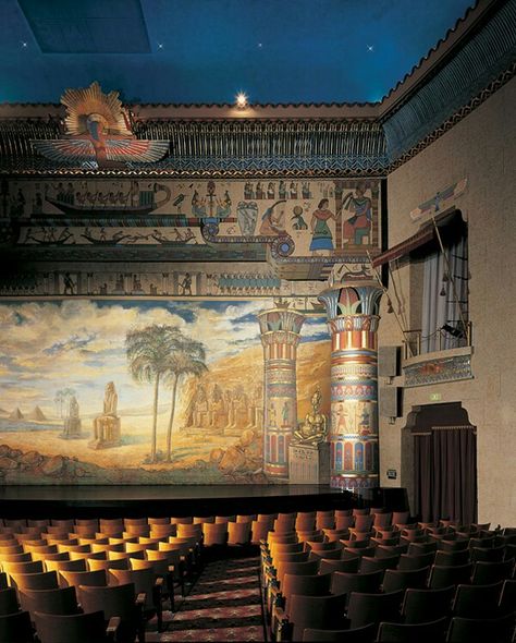 Egyptian Theater Egyptian Theater, Egyptian Motifs, Folk Victorian, Theatre Interior, Garden Railway, Victorian Architecture, Historic Preservation, Concert Hall, Beautiful Mountains