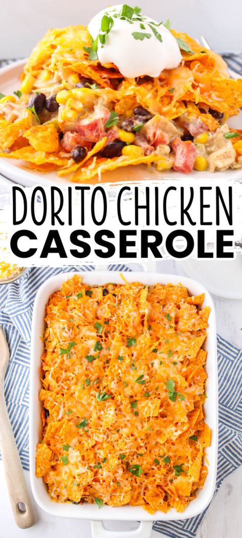 Nacho Cheese Doritos Chicken Casserole, Ww Chicken Dorito Casserole, Cheesy Crunchy Doritos Chicken Casserole, Easy Dinner Recipes For College Students Chicken, Chicken Taco Dorito Casserole, Mexican Chicken Casserole With Doritos And Velveeta, Mexican Chicken Casserole Doritos, Easy 9x13 Dinner Recipes, Dorito Chicken And Cheese Casserole