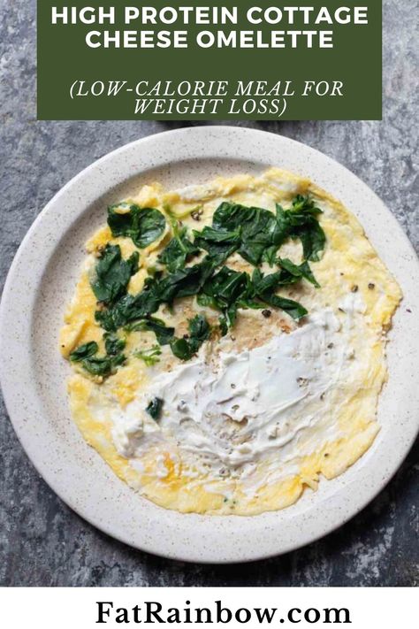 High Protein Cottage Cheese Omelette Cottage Cheese Omelette, Protein Cottage Cheese, Easy Diner, Simple Eating, Cheese Omelette, Easy To Make Breakfast, Diy Easy Recipes, Nutribullet Recipes, Low Calorie Dinners