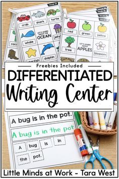 Writing Center Preschool, Writing Center Kindergarten, Kindergarten Writing Activities, Writing Center Activities, Intervention Specialist, Guided Reading Kindergarten, Writing Folders, Literacy Centers Kindergarten, Writing Centers