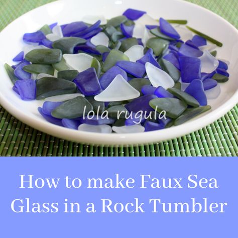 Glass Crafts Diy, Sea Glass Diy, Broken Glass Crafts, Glassware Crafts, Sea Glass Art Projects, Rock Tumbling, Rock Tumbler, Glass Rocks, Decoupage Diy